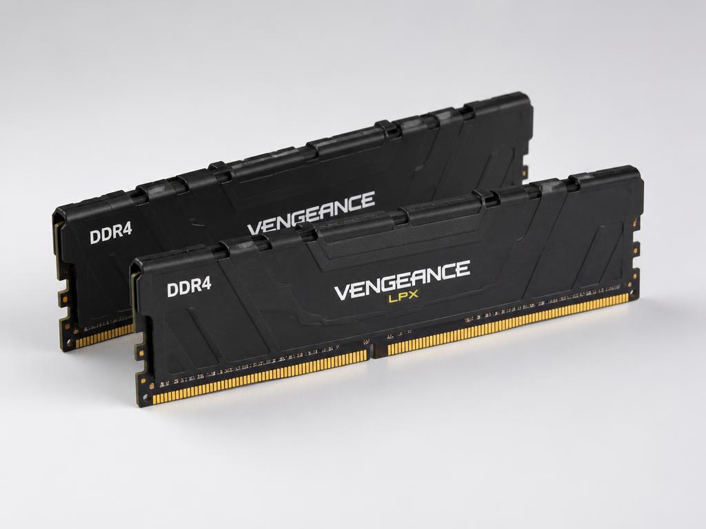 Dos módulos de memoria RAM DDR4 para computadora de escritorio